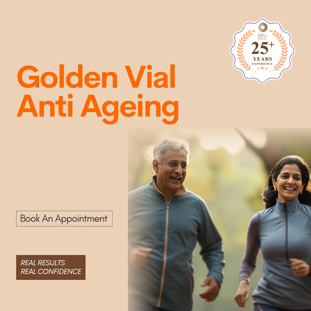 Golden vial anti aging